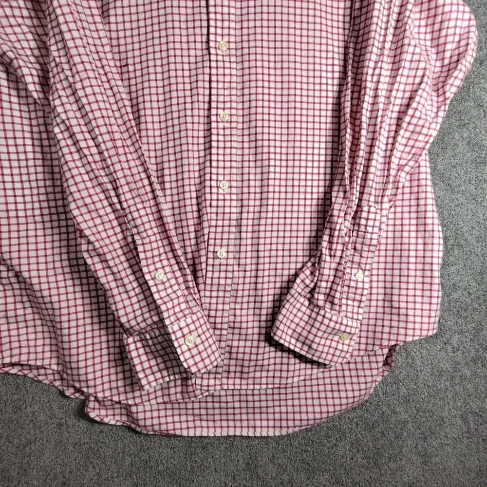Polo Ralph Lauren Mens Classic Fit Check Shirt Size XL Red Button Down Cotton